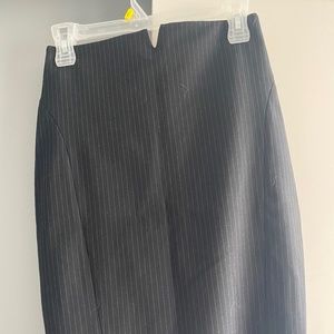 Pinstripe Skirt (Navy)